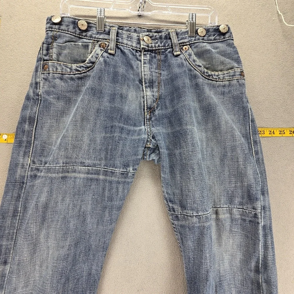 Vintage Levis Engineered Jeans Mens Blue Double Knee Zip Fly Bootcut Fits 32x29